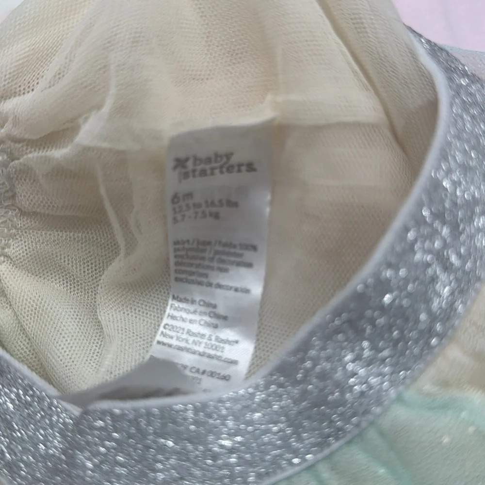 BABY STARTERS  Pink and Cream Onesies & Rainbow Tutu